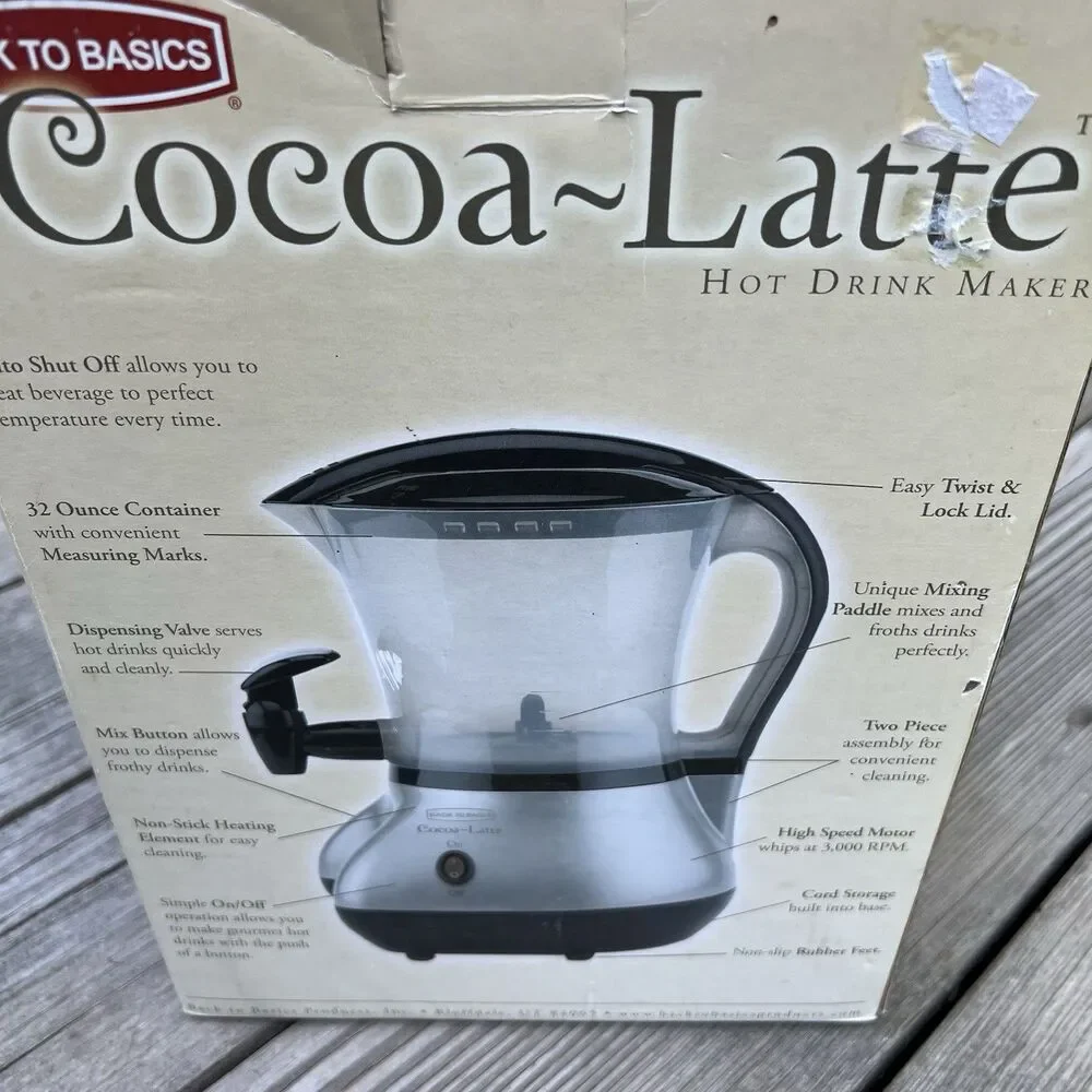 Back To Basics Cocoa Latte Hot Drink Maker CM300BR New Open Box